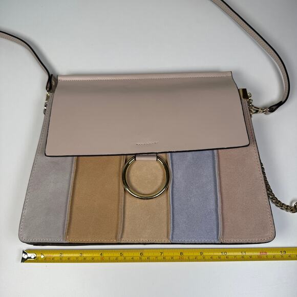 INZI Multi-Color Suede Shoulder Bag – Chloe-Inspired (NW0T) - Picture 9 of 12